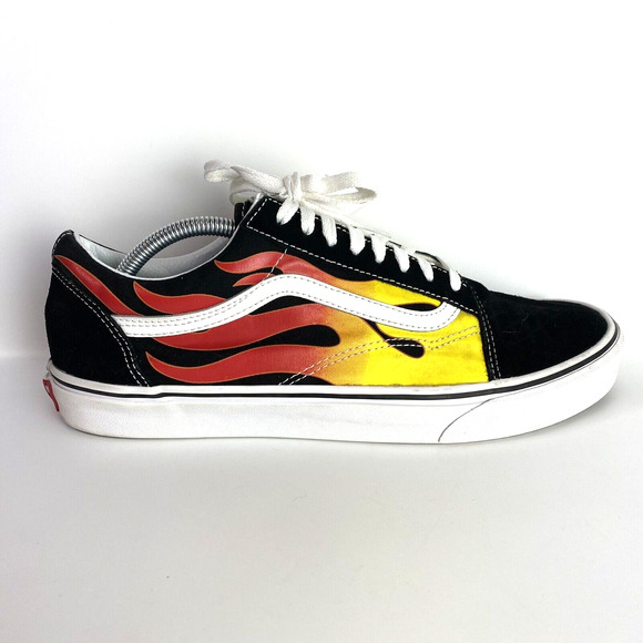 Vans Flame Old Skool VN0A38G1PHN1 Mens Size 11 Black Skateboard Shoes - Picture 1 of 10